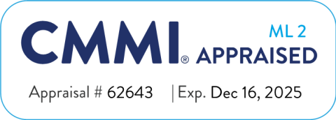 CMMI Appraised ML2,  with Appraisal #62643 and expiration date of Dec 16, 2025