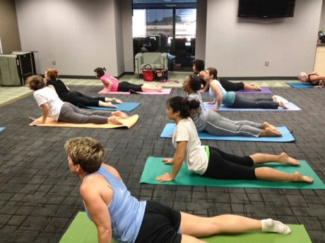 IQ Solutions employees are offered fitness classes once a week like yoga and zumba. 